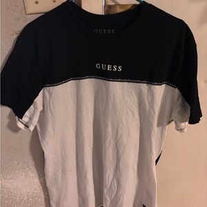 GUESS Two-Tone Black and White Tee